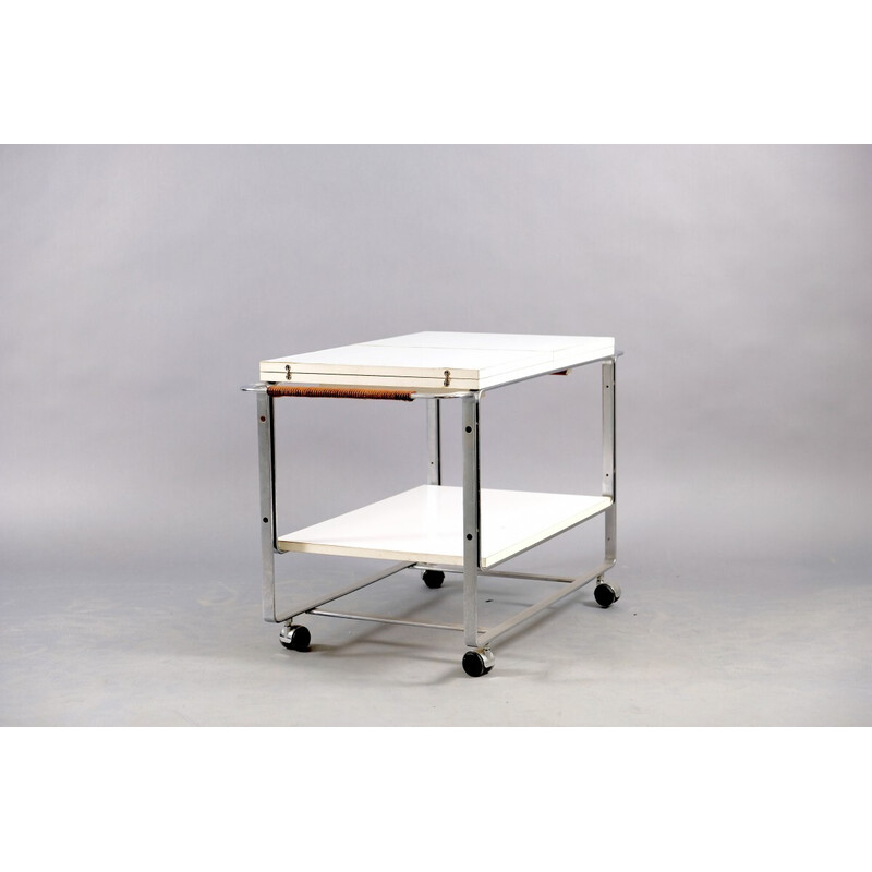 Vintage iron and wood serving trolley by Horst Brüning for Kill international, 1969