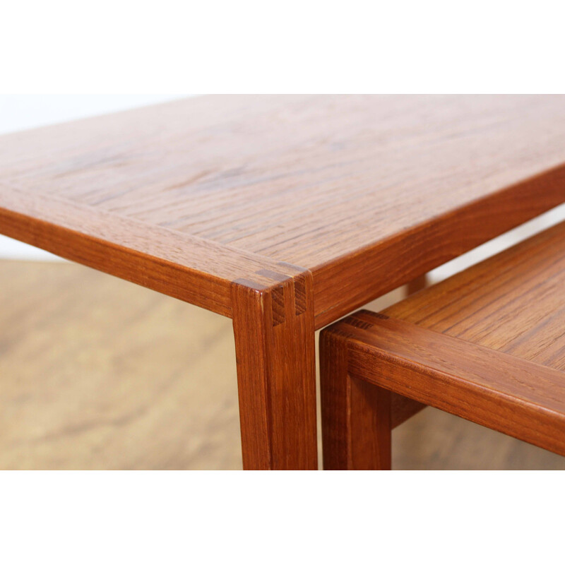 Vintage teak nesting tables, Denmark 1970