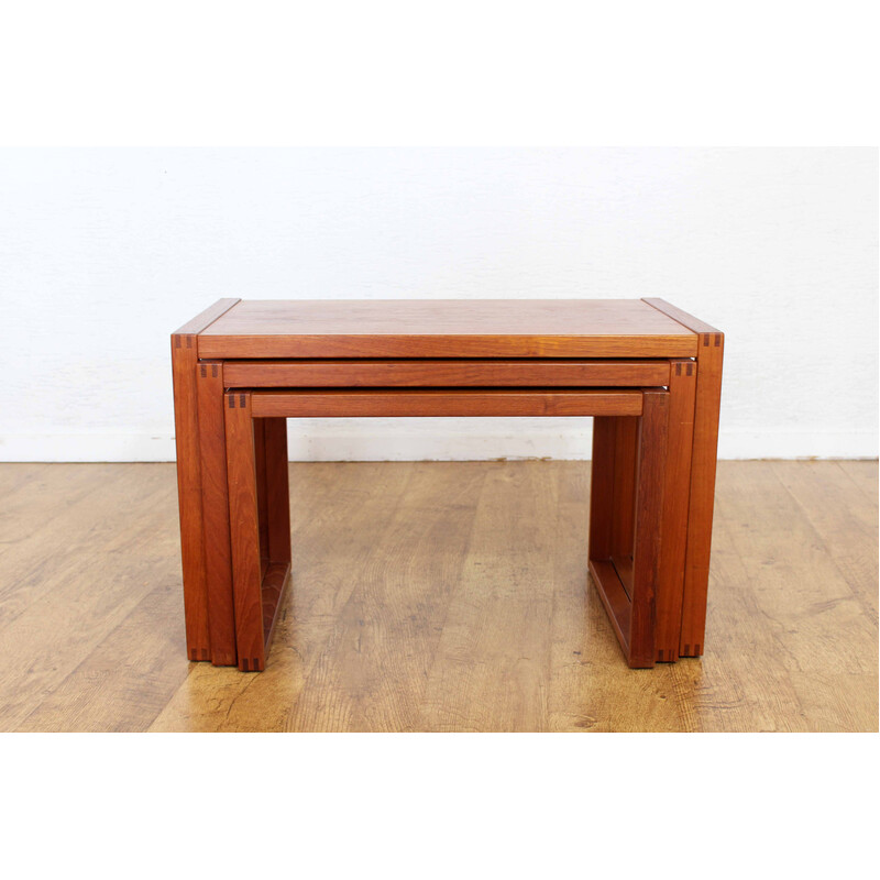 Vintage teak nesting tables, Denmark 1970