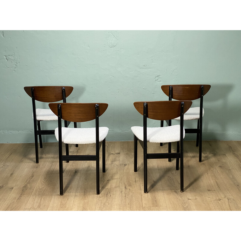 Set of 4 vintage teak chairs, 1960