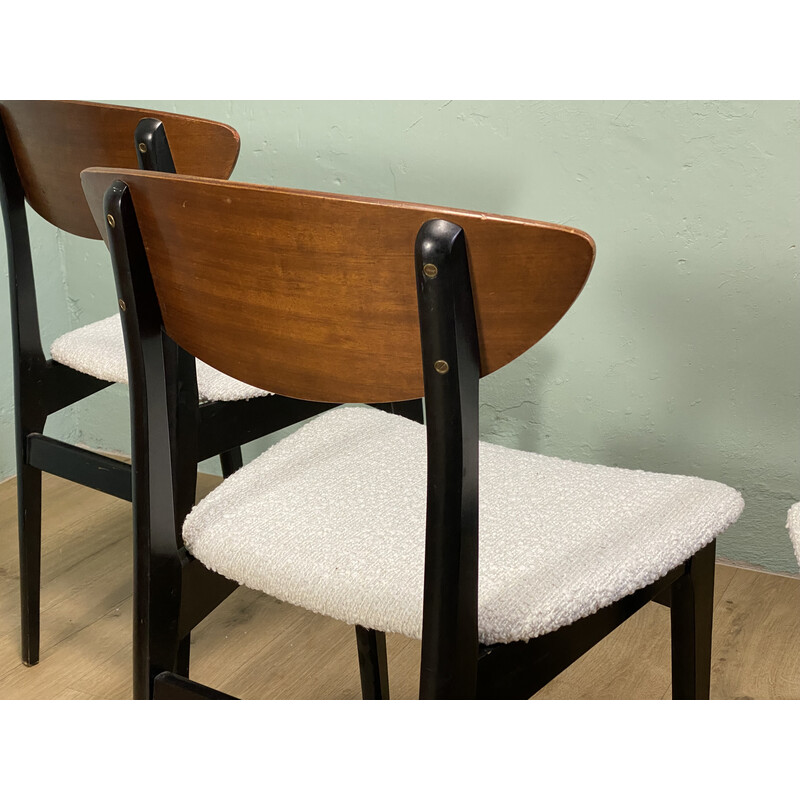 Set of 4 vintage teak chairs, 1960