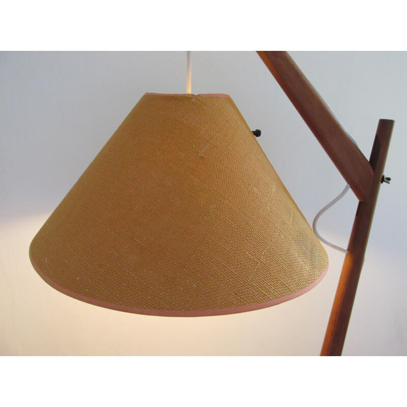 Scandinavian Floor Lamp in teak and steel - 1960s