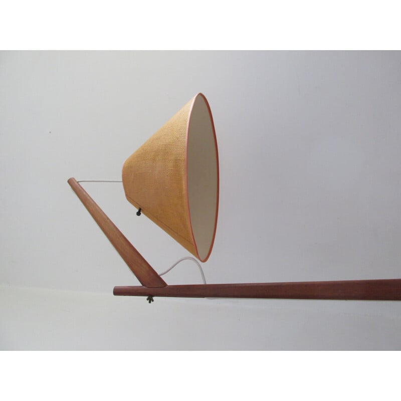 Scandinavian Floor Lamp in teak and steel - 1960s