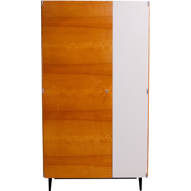 Vintage ash wood and plywood cabinet for Up Závody, Czechoslovakia 1960