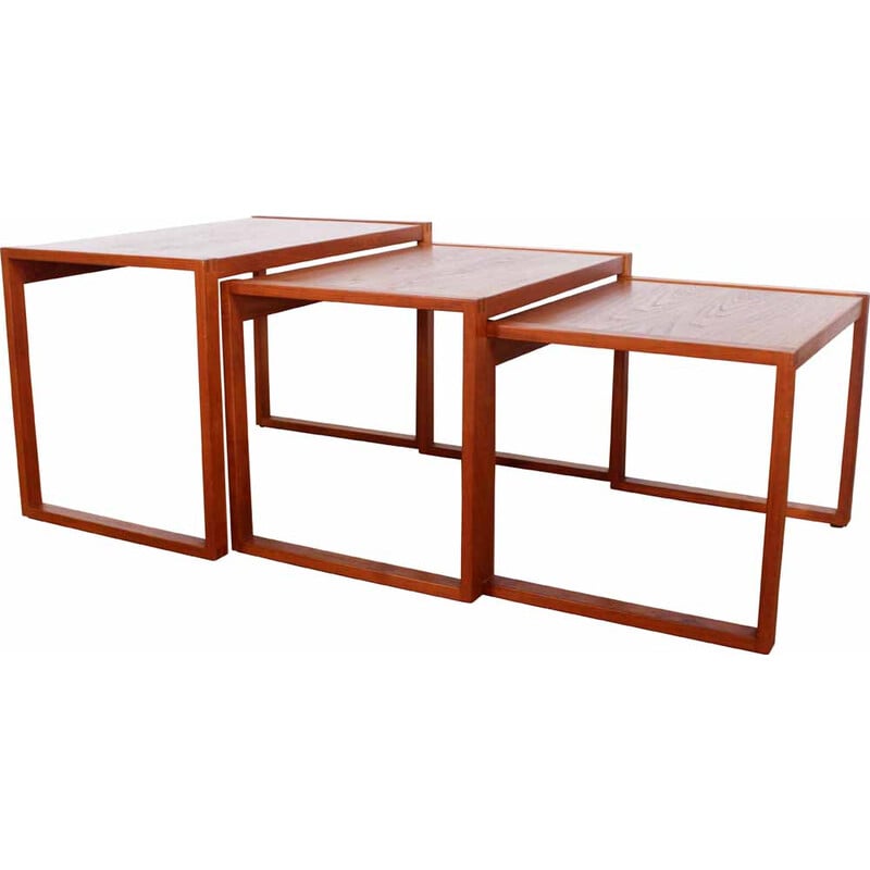 Vintage teak nesting tables, Denmark 1970