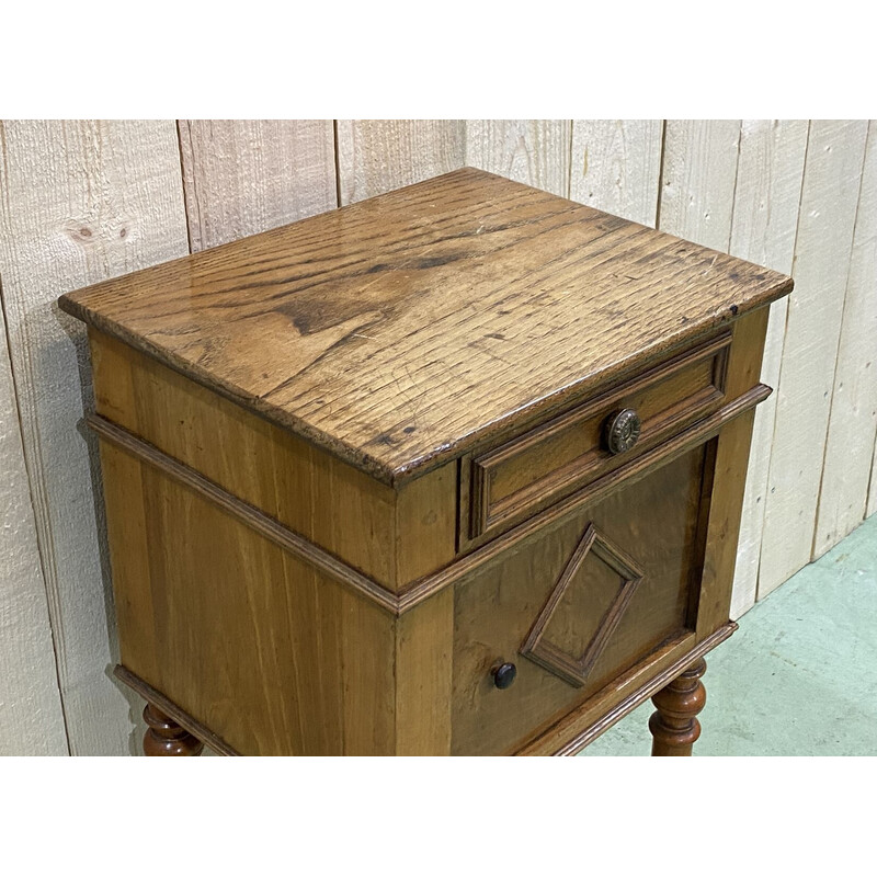 Vintage chestnut bedside table