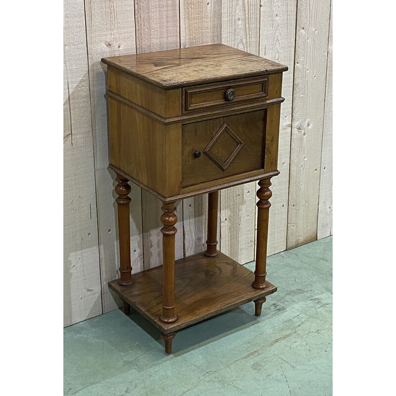 Vintage chestnut bedside table