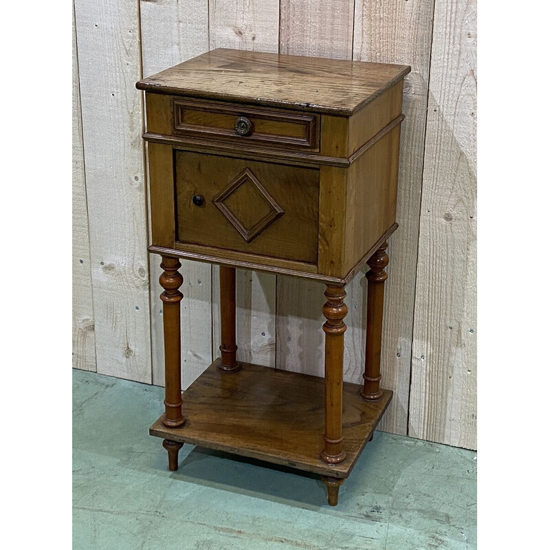 Vintage chestnut bedside table