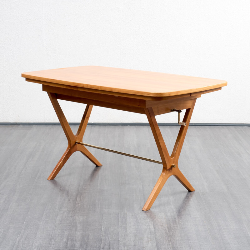 Height adjustable coffee table in cherrywood - 1950s