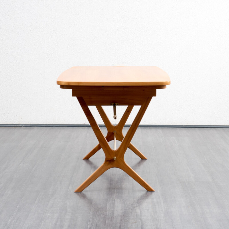 Height adjustable coffee table in cherrywood - 1950s