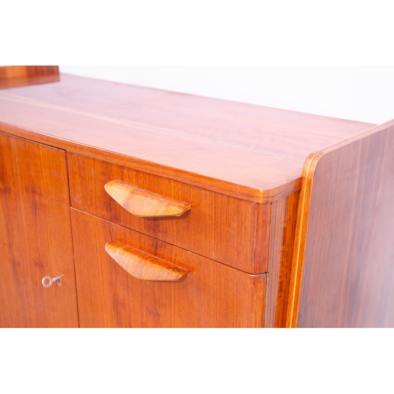 Vintage walnut veneer TV table by František Jirák for Tatra Nábytok, Czechoslovakia 1960