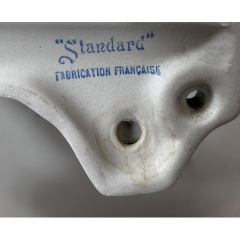 Prateleira de porcelana branca vintage, França 1930