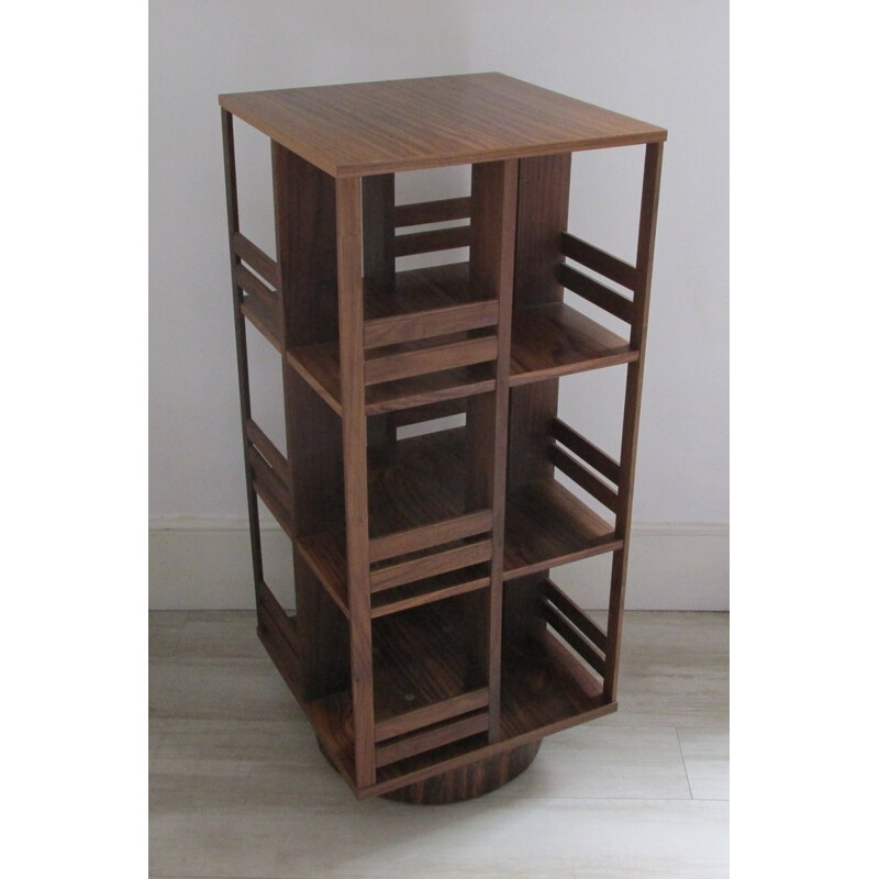 Swedish Rosewood Revolving Bookcase - 1960s