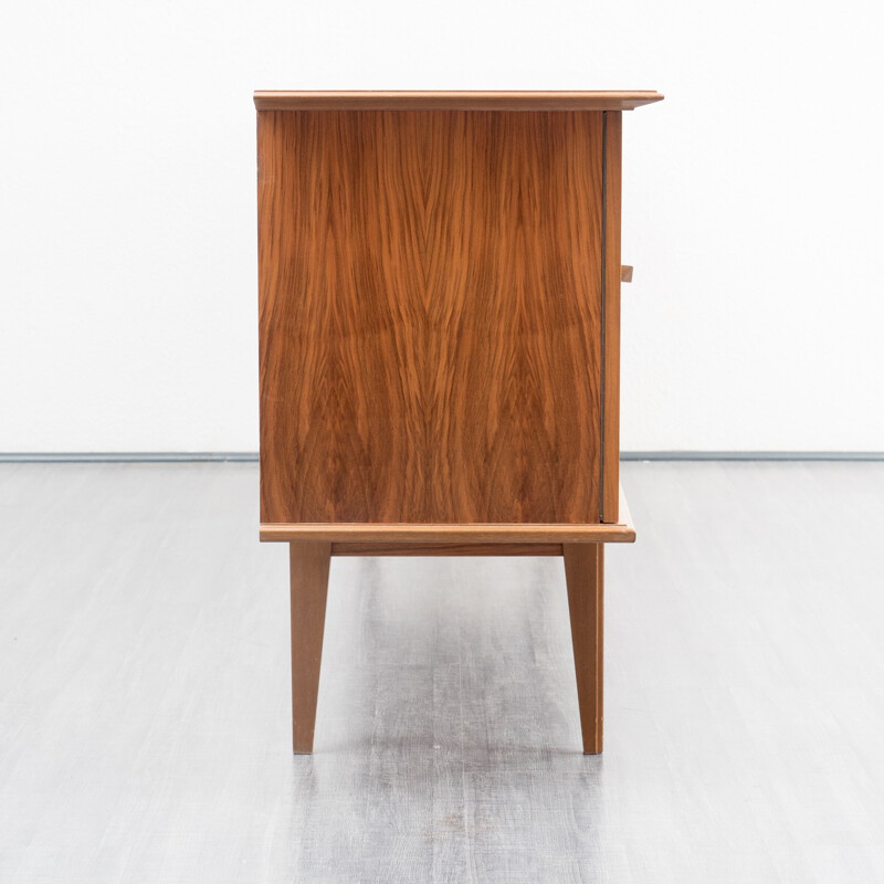 Large walnut sideboard with lockable doors - 1960s