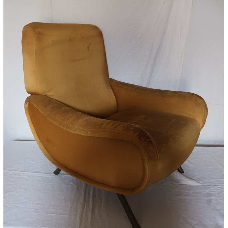 Fauteuil vintage Lady en tissu de Marco Zanuso pour La Maison Arflex, 1950