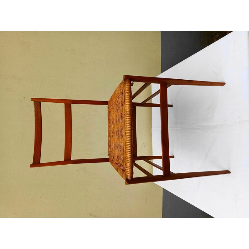 Vintage-Stuhl Superleggera aus Eschenholz und Korbgeflecht von Gio Ponti für Cassina, 1957
