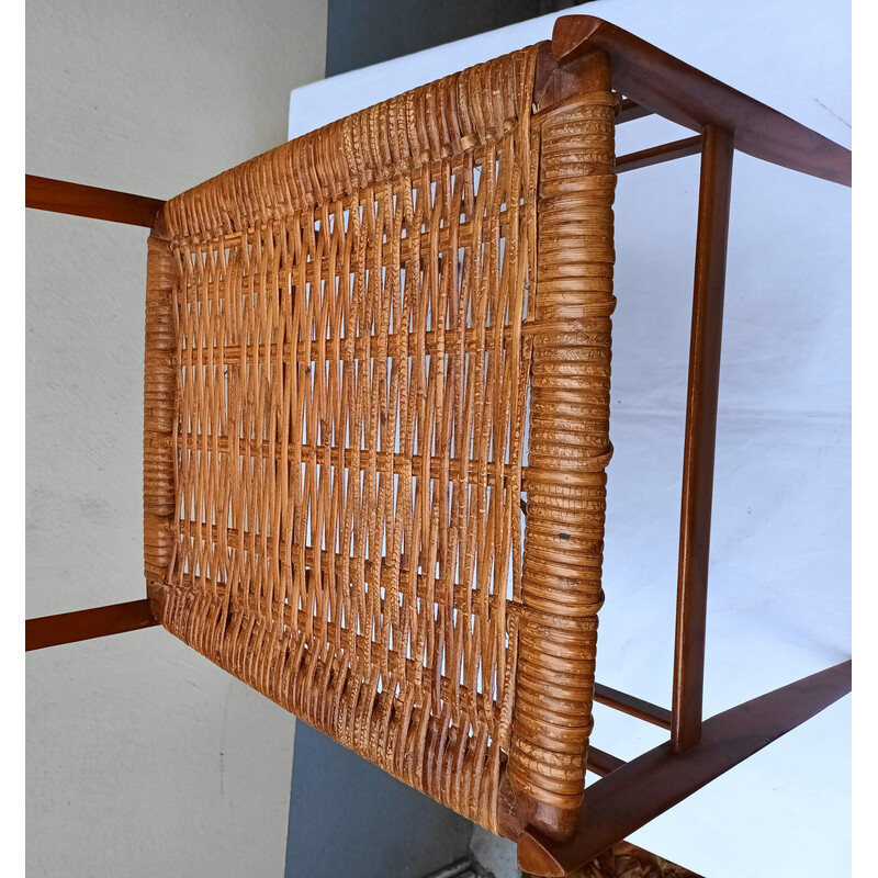 Vintage-Stuhl Superleggera aus Eschenholz und Korbgeflecht von Gio Ponti für Cassina, 1957