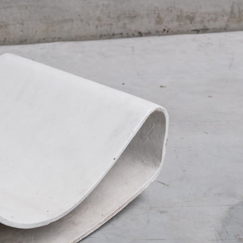 Set of 4 vintage "Loop" chairs in continuous concrete sheet by Willy Guhl Loop for Eternit, Switzerland 1950