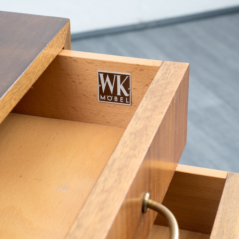 Vintage walnut desk by Georg Satink for WK Mobel - 1950s