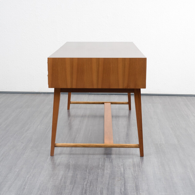 Vintage walnut desk by Georg Satink for WK Mobel - 1950s