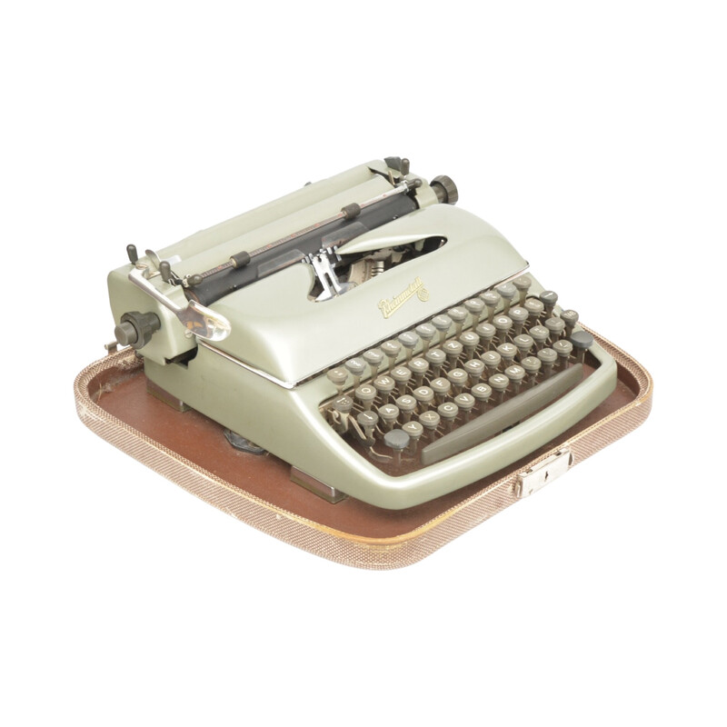 Antica macchina da scrivere Kst d'epoca per Rheinmetall - Borsig AG, Germania 1950