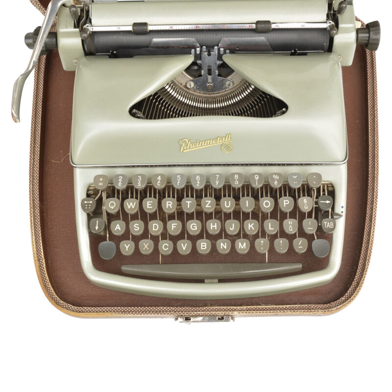 Machine à écrire antique vintage Kst pour Rheinmetall - Borsig AG, Allemagne 1950