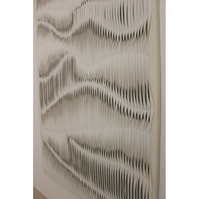 Tableau texturé vintage effet de vague par plissage