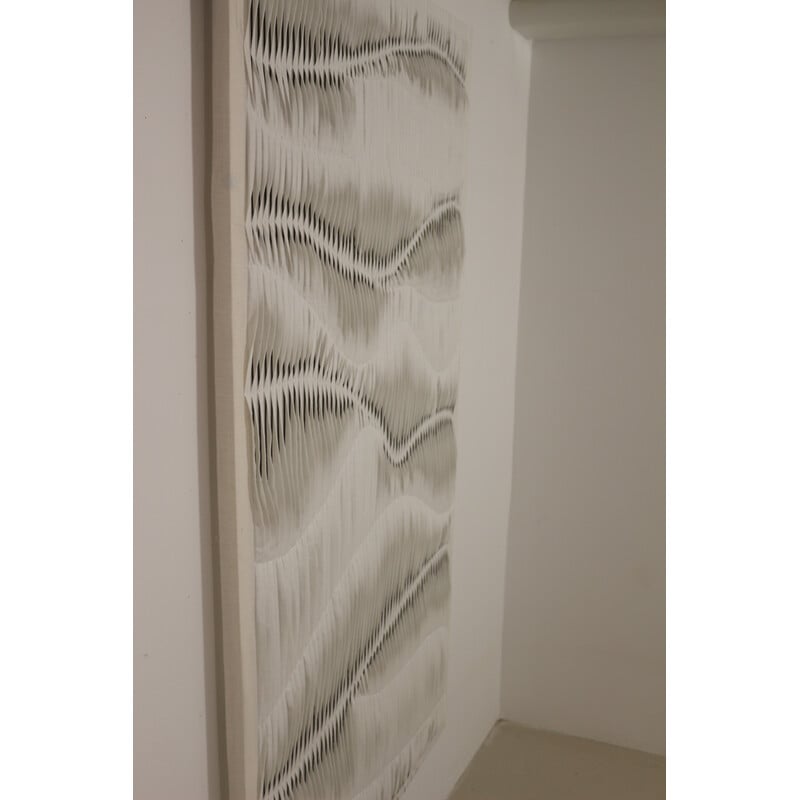 Tableau texturé vintage effet de vague par plissage