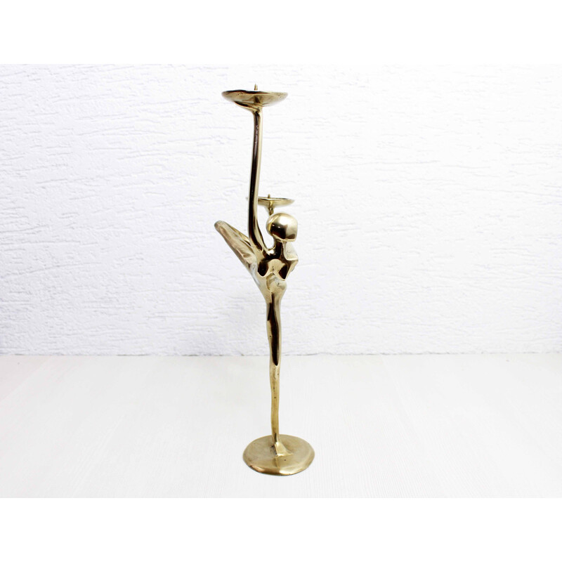 Vintage brass candlestick, 1970