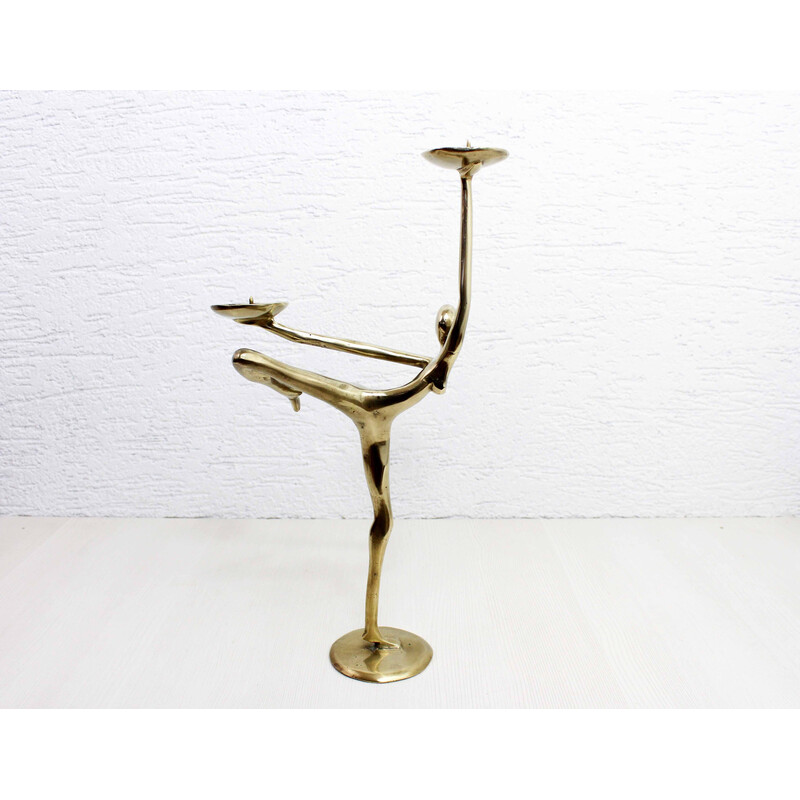 Vintage brass candlestick, 1970