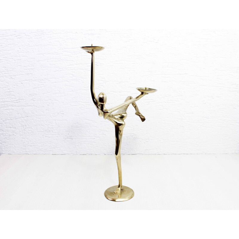 Vintage brass candlestick, 1970