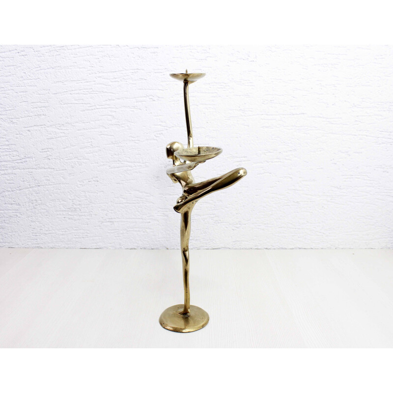 Vintage brass candlestick, 1970