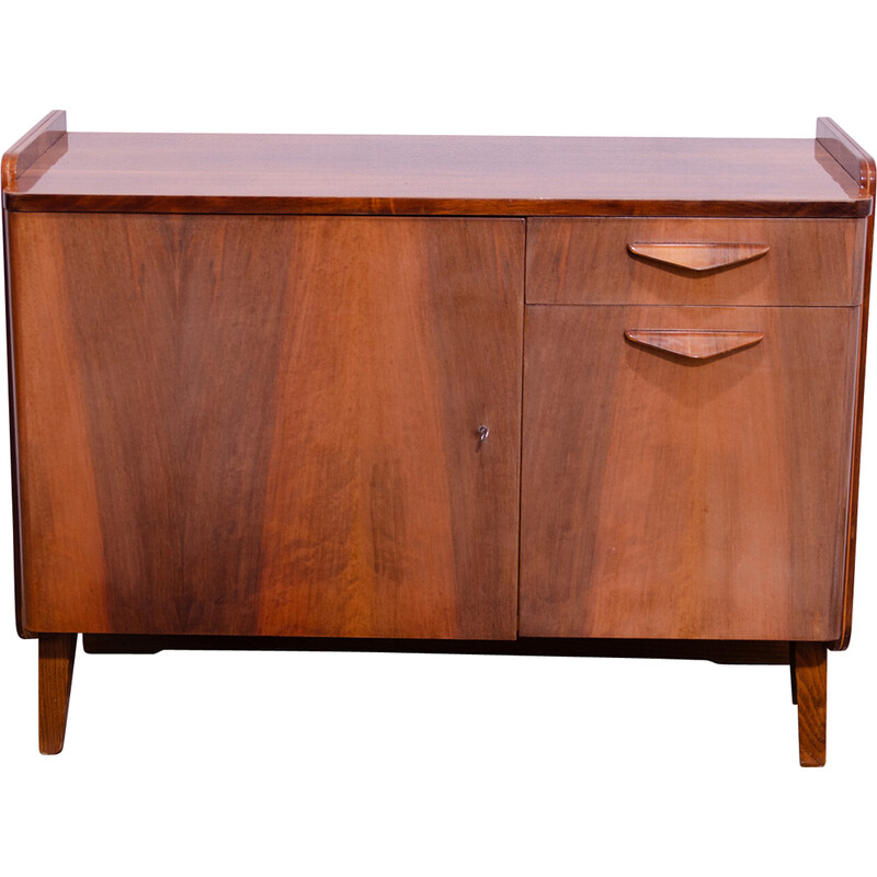 Vintage TV cabinet in walnut veneer and plywood by František Jirák for Tatra Nábytok, Czechoslovakia 1960