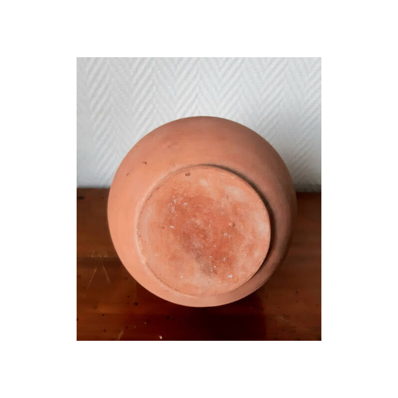 Vase gourde vintage en terre-cuite émaillée