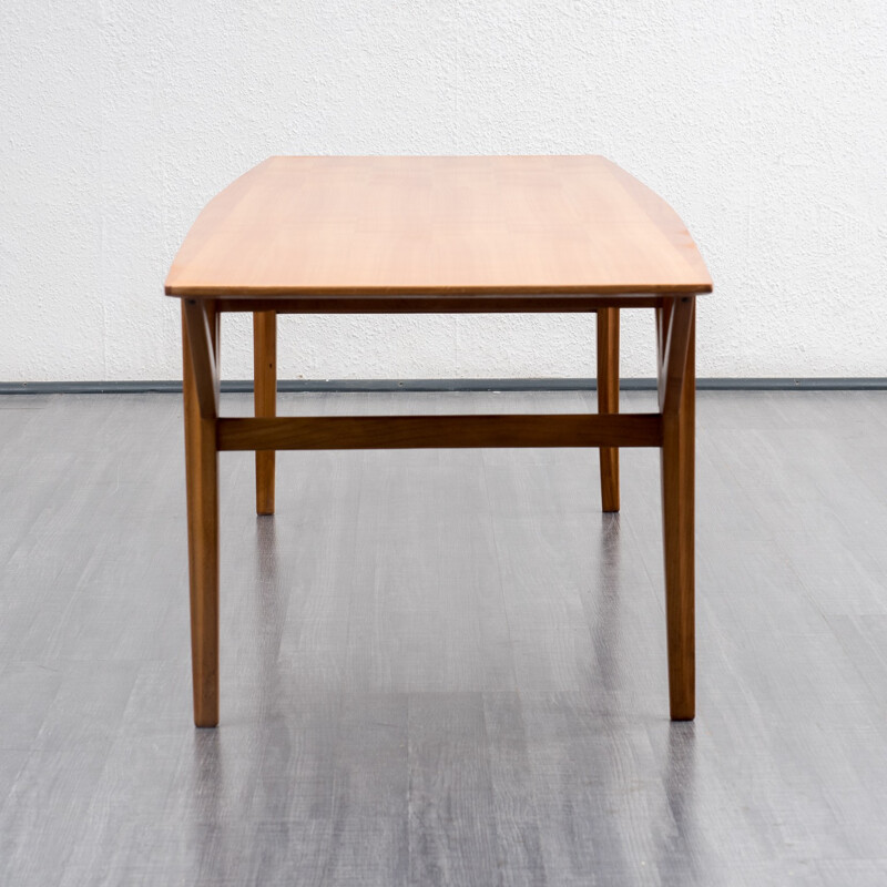 Vintage cherry wood filigree coffee table - 1960s 