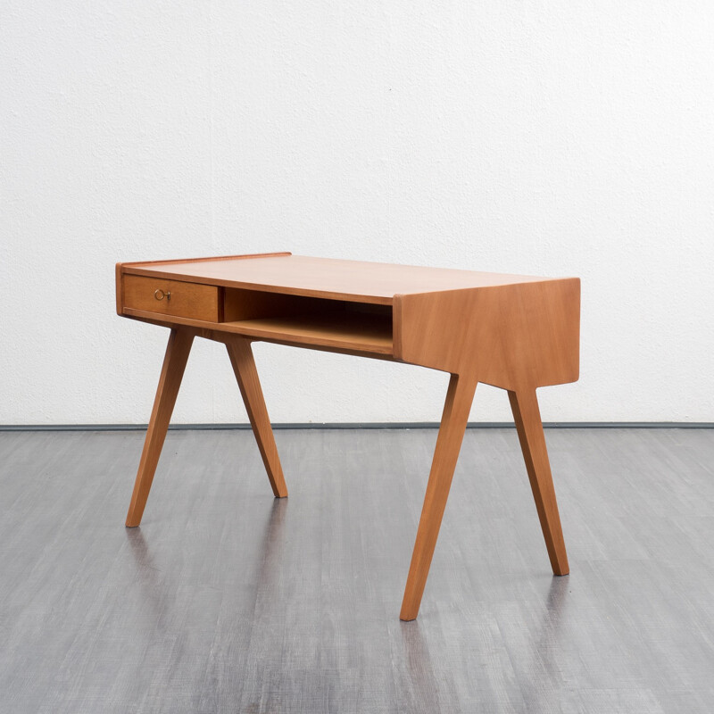 Vintage walnut desk by Helmut Magg - 1950s