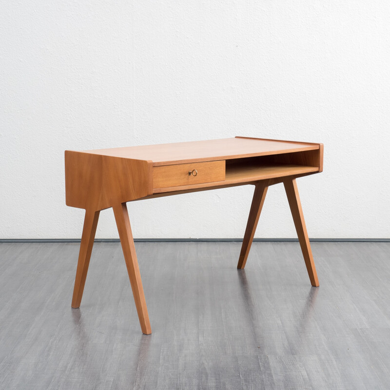 Vintage walnut desk by Helmut Magg - 1950s