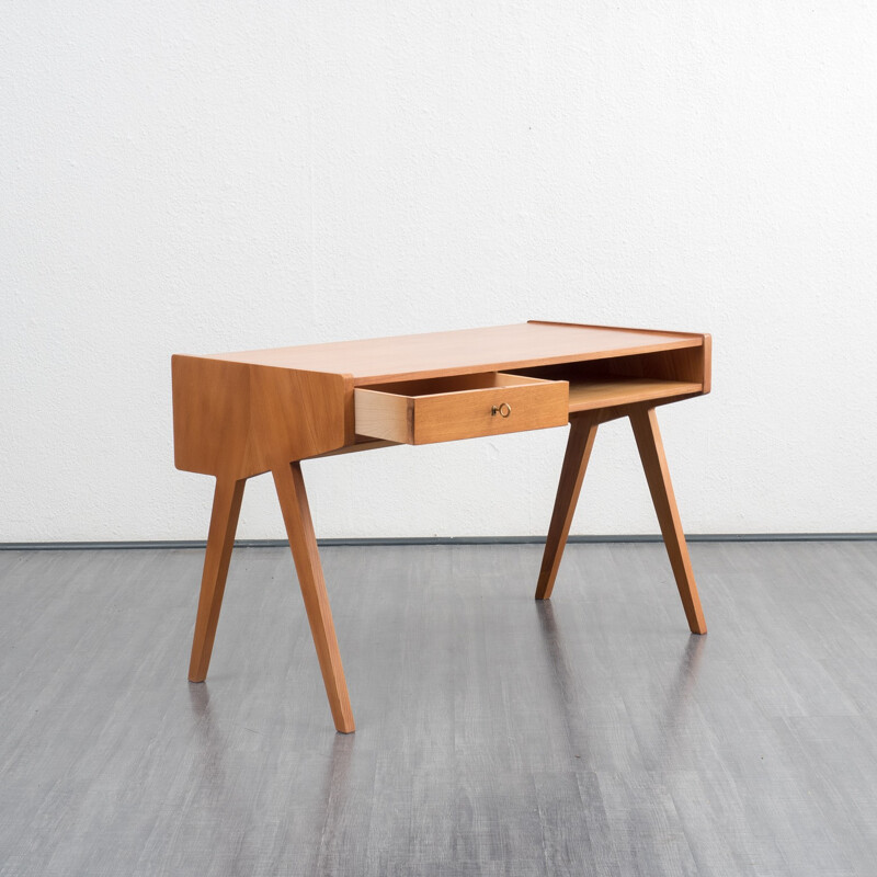 Vintage walnut desk by Helmut Magg - 1950s