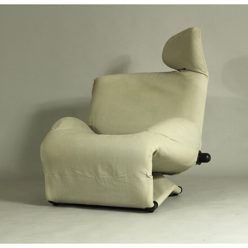 Fauteuil vintage "Mickey Mouse Wink" recouvert de toile par Toshiyuki Kita pour Cassina, Italie 1980