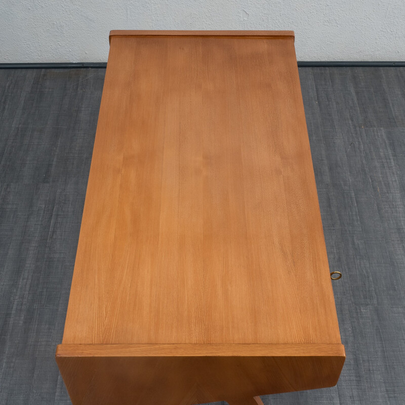 Vintage walnut desk by Helmut Magg - 1950s