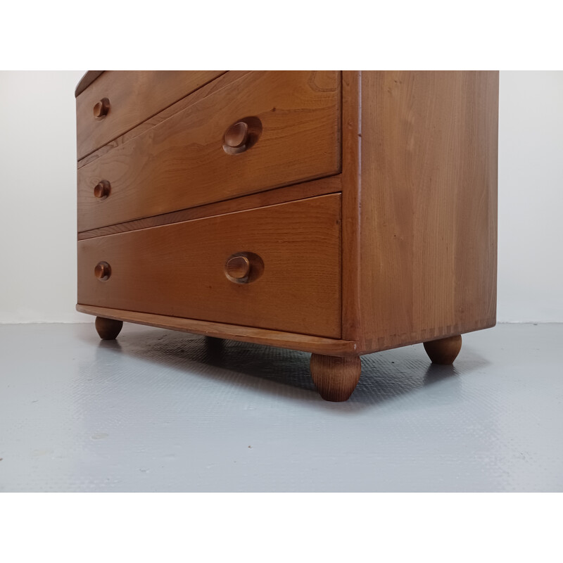 Vintage model 483 chest of drawers in blond elm with 3 drawers by Lucian Ercolani for Ercol, England 1960