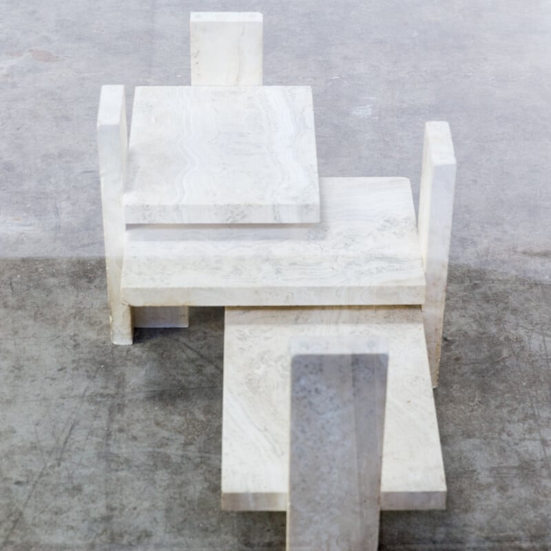 Brutalist sculptural coffee table by Willy Ballez - 1970s