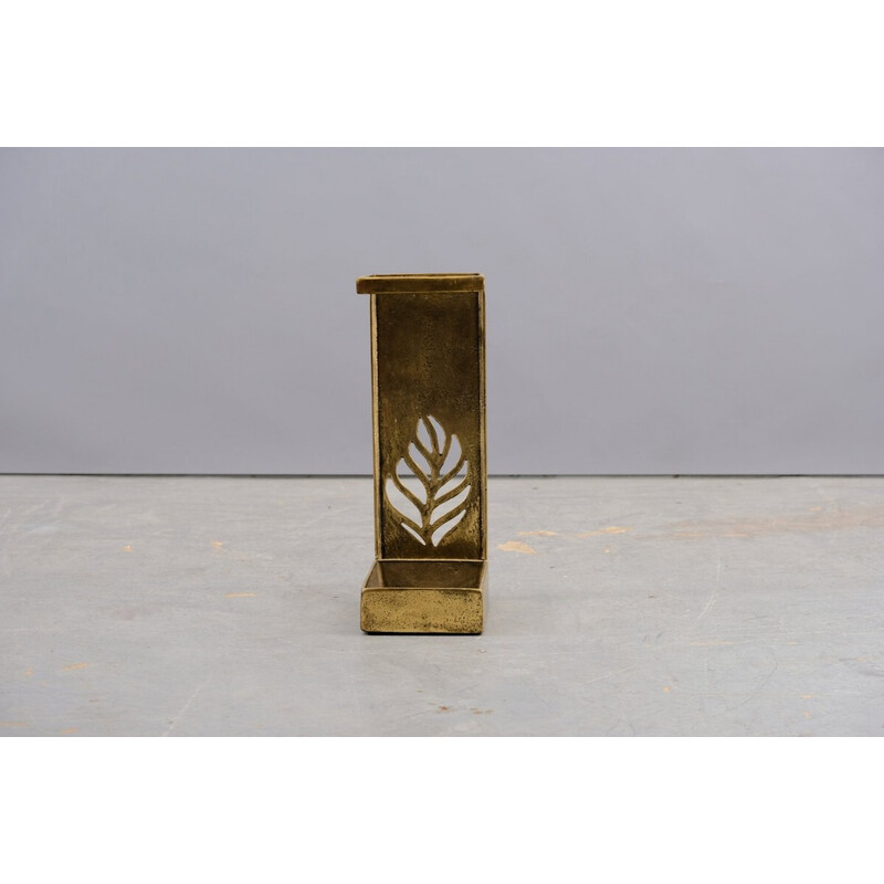 Vintage brass and bronze umbrella stand, Germany 1970