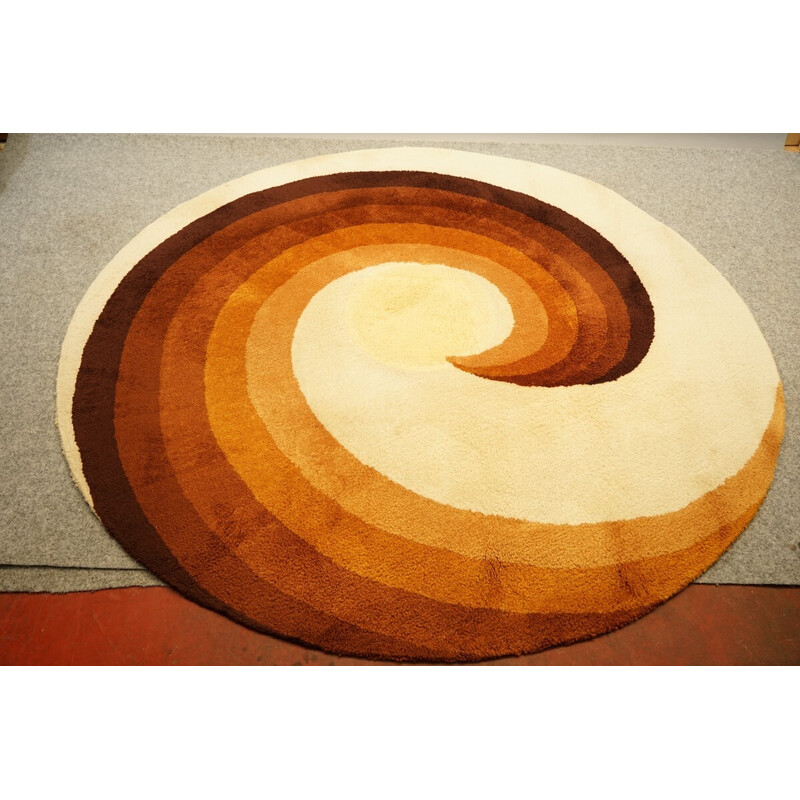 Vintage wool rug by Ewald Kröner for Saarinen Tisch, Germany 1970