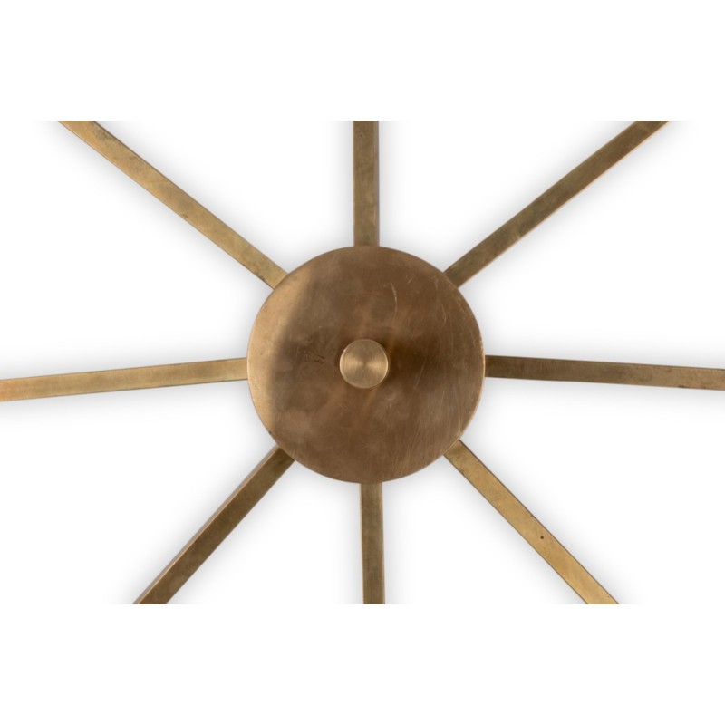 Vintage brass and opaline wall lamp by Angelo Lelli for Arredoluce