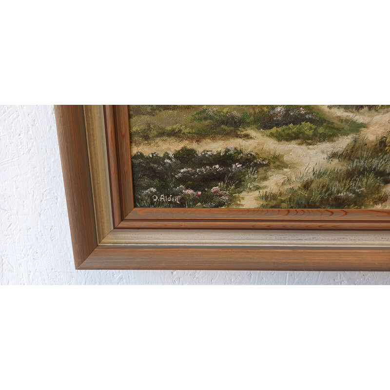 Vintage painting "view of the cliff"