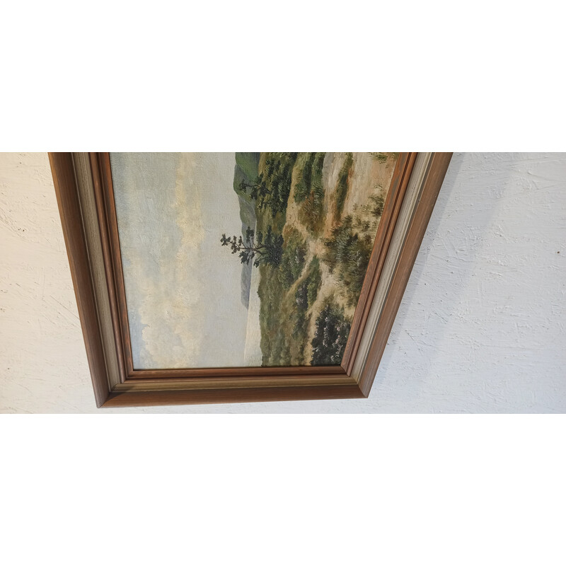 Vintage painting "view of the cliff"