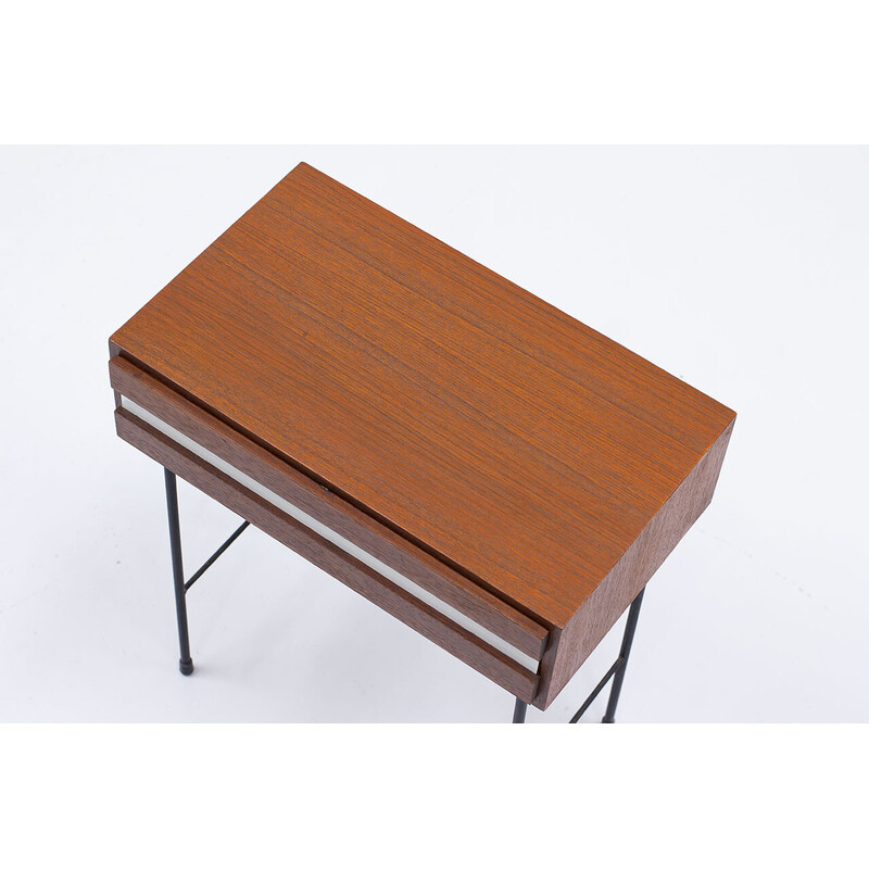 Vintage teak and acrylic side table by Hans-Agne Jakobsson, Sweden 1950