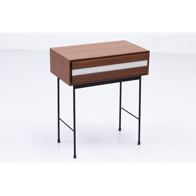 Vintage teak and acrylic side table by Hans-Agne Jakobsson, Sweden 1950