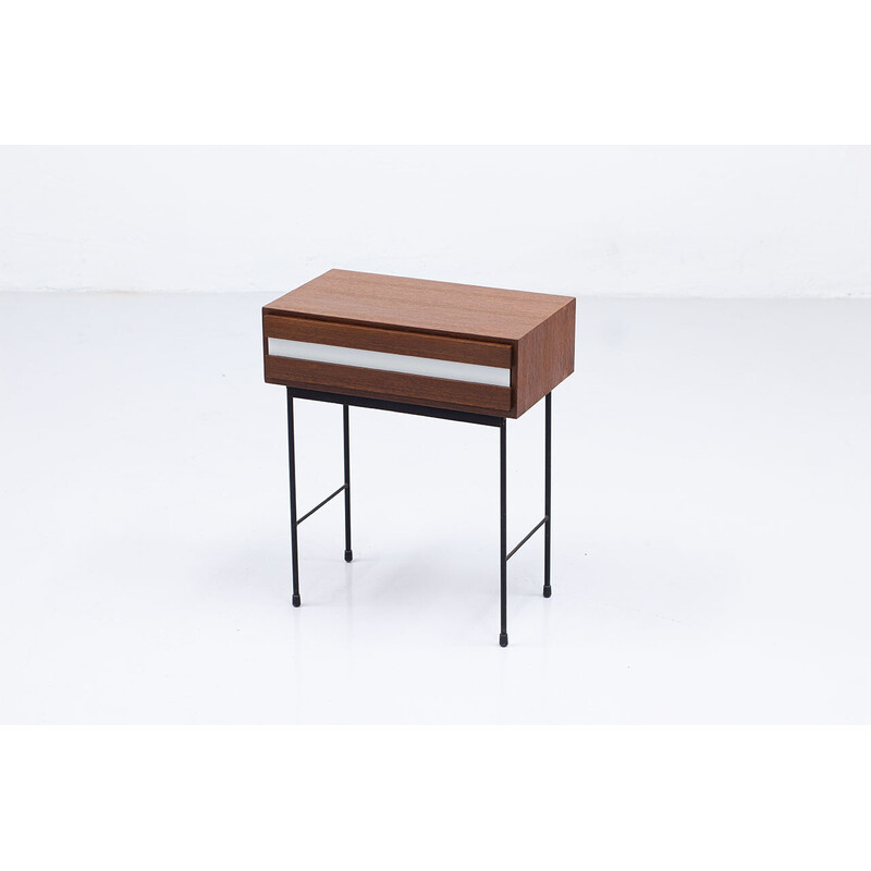 Vintage teak and acrylic side table by Hans-Agne Jakobsson, Sweden 1950